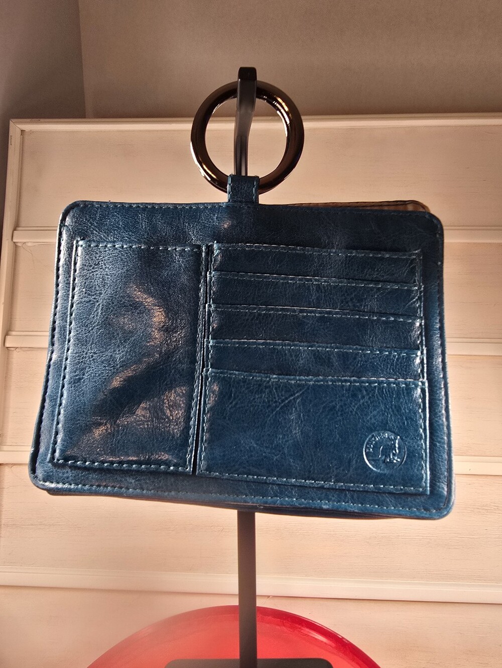 Blue Leather Card Holder pouchee